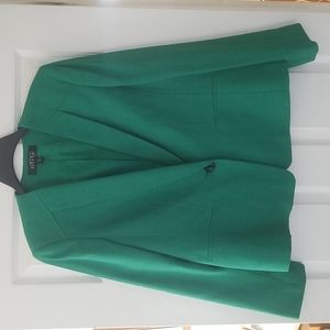 Kasper green single button blazer